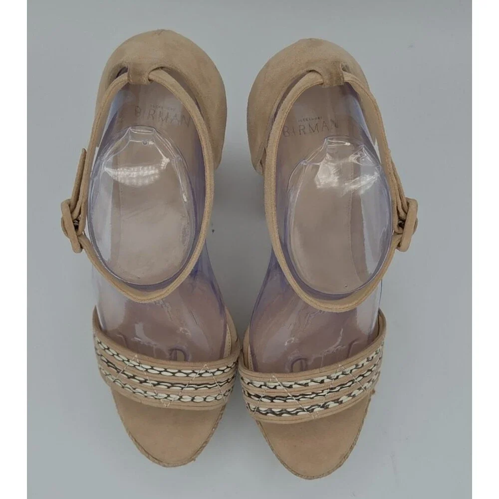 Alexandre Birman Nude Mono Alice Platform Block Heel Sandals Shoes Size 41 US 11